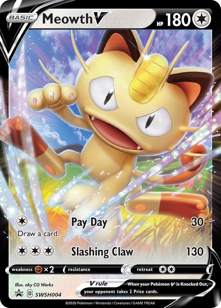 Sword & Shield Promo's Meowth V #4